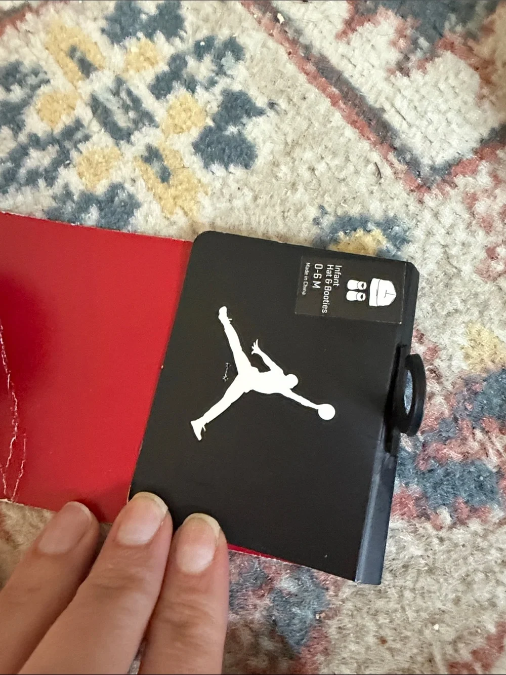 Brand New Jordan Hot Pink and Black Infant Booties